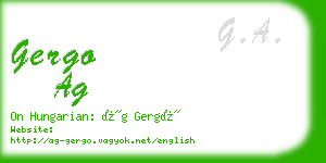 gergo ag business card